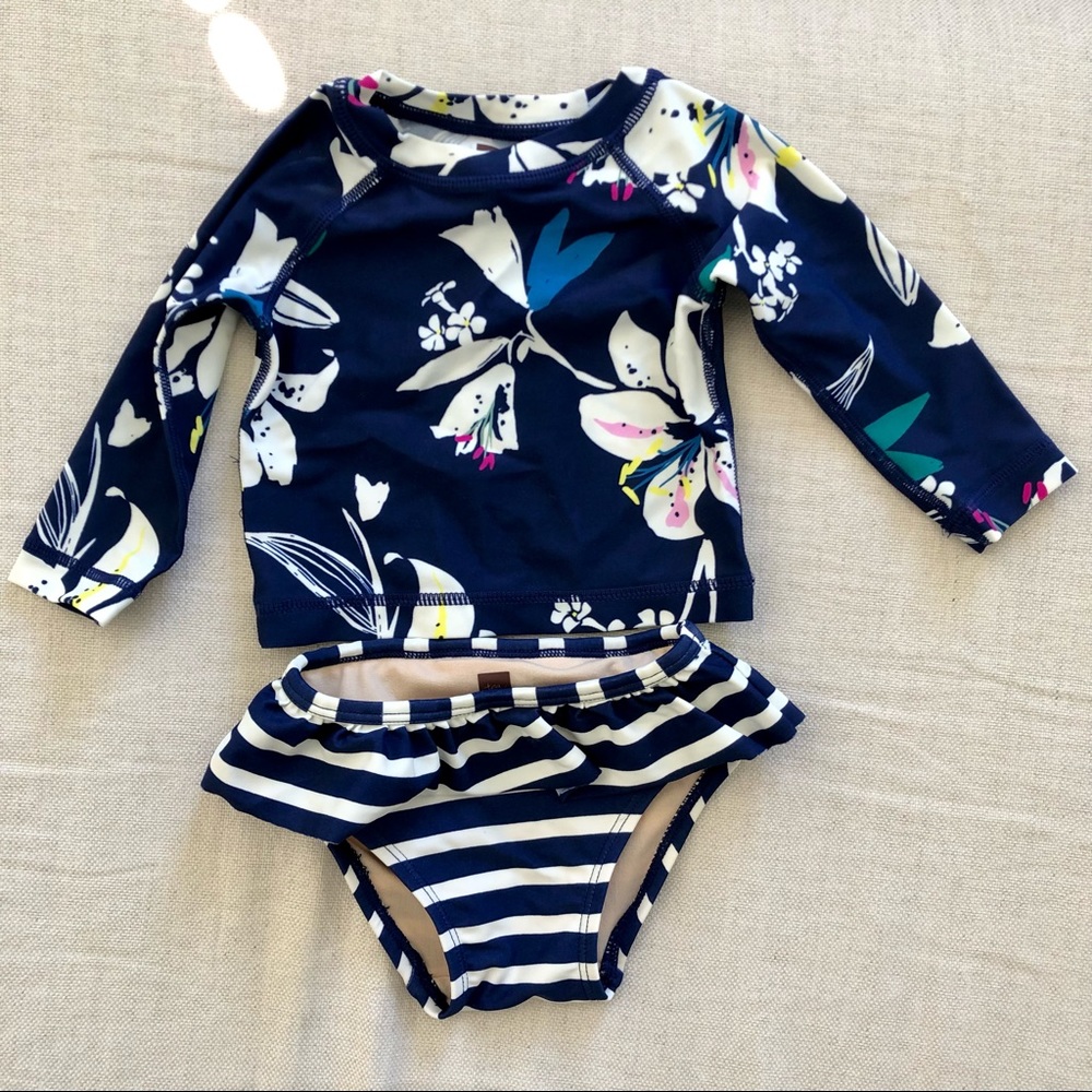 NWOT Tea Collection Rash Guard Two Piece - Picture 2 of 7